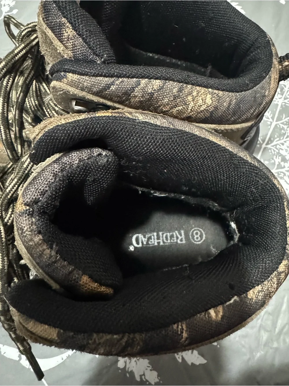 REDHEAD Men’s Size 8M Granite Waterproof Hiking Boots  Camo Worn Twice.